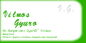 vilmos gyuro business card